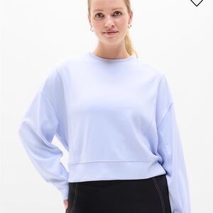 Athleta Gossamer Blue Seasoft Cropped Crewneck Women's Sweatshirt